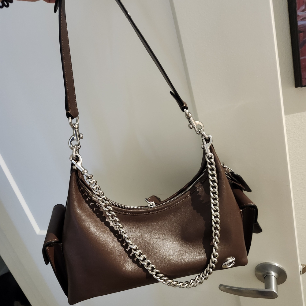 Elegant Brown Leather Shoulder Bag